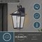 Vaxcel Derby 8-in W 1 Light Dusk to Dawn Matte Black Outdoor Wall Lantern Clear Glass Shade T0716 - alternate 7